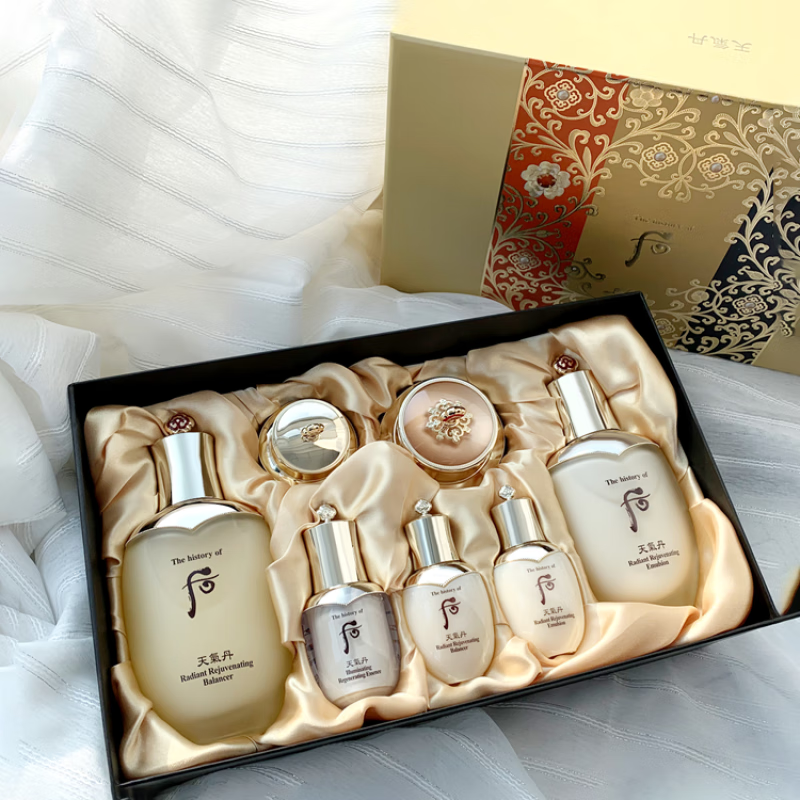 黎芙莎韩婵 【七夕礼物】韩国who后天气丹套装7件套水乳面霜新款 补水