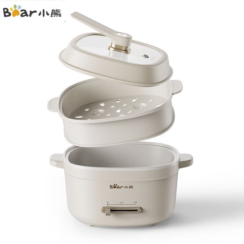 小熊(bear)电煮锅学生宿舍家用煮面多功能旅行小型电蒸锅