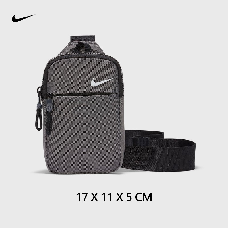 nike耐克斜挎包男女小挎包胸包时尚轻便mini挂包休闲腰包单肩包 灰色