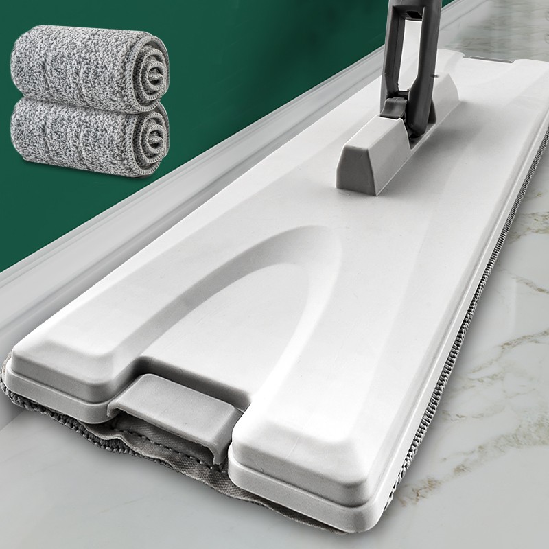 伊司达平板拖把家用大号免手洗净拖布墩布一拖干湿两用懒人拖地神器共