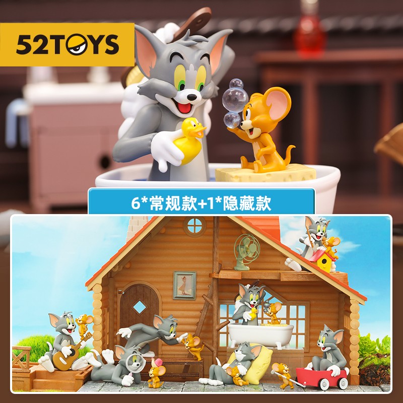 52toystomandjerry猫和老鼠好朋友的一天盲盒6只动漫手办生日礼物出游