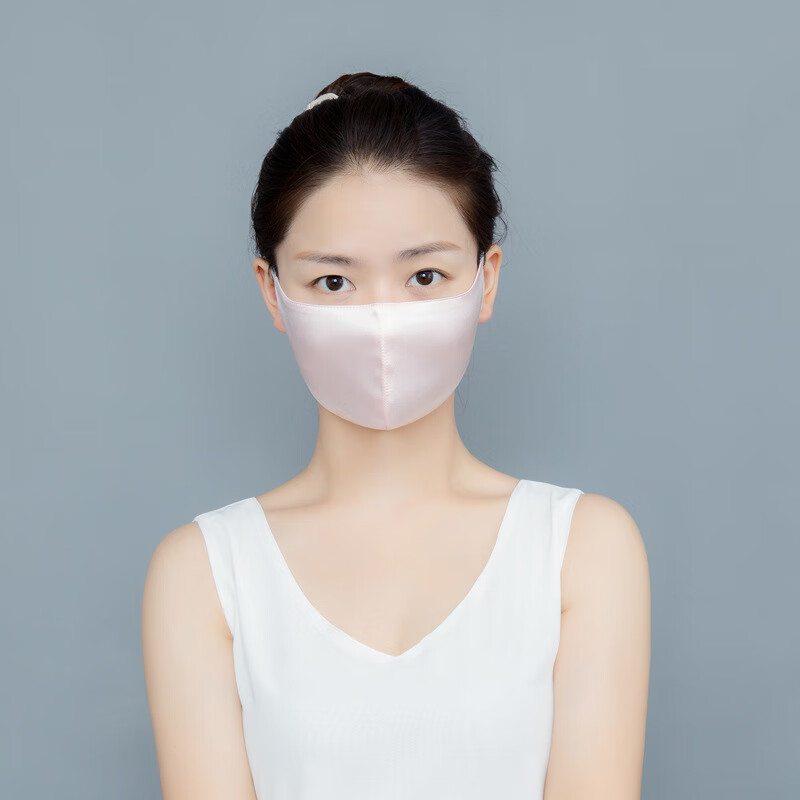 (balitomms)姆米真丝防晒半脸紫外线户外口罩立体桑蚕丝遮阳半脸面罩