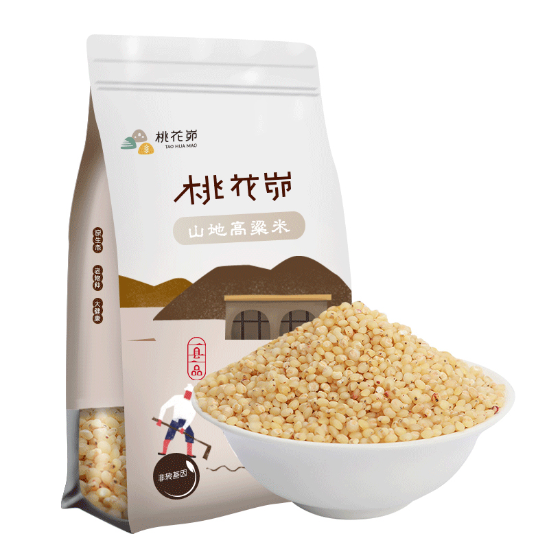 金百粟陕北粗粮高粱米粘糯去皮白农家小米粥农家五谷杂粮粥粗粮食