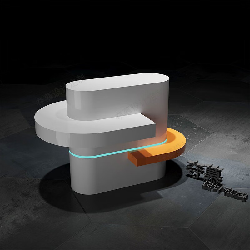 烤漆产品柜展台展示柜异形发光展台展柜展示架中岛台颜色尺寸定制 a款