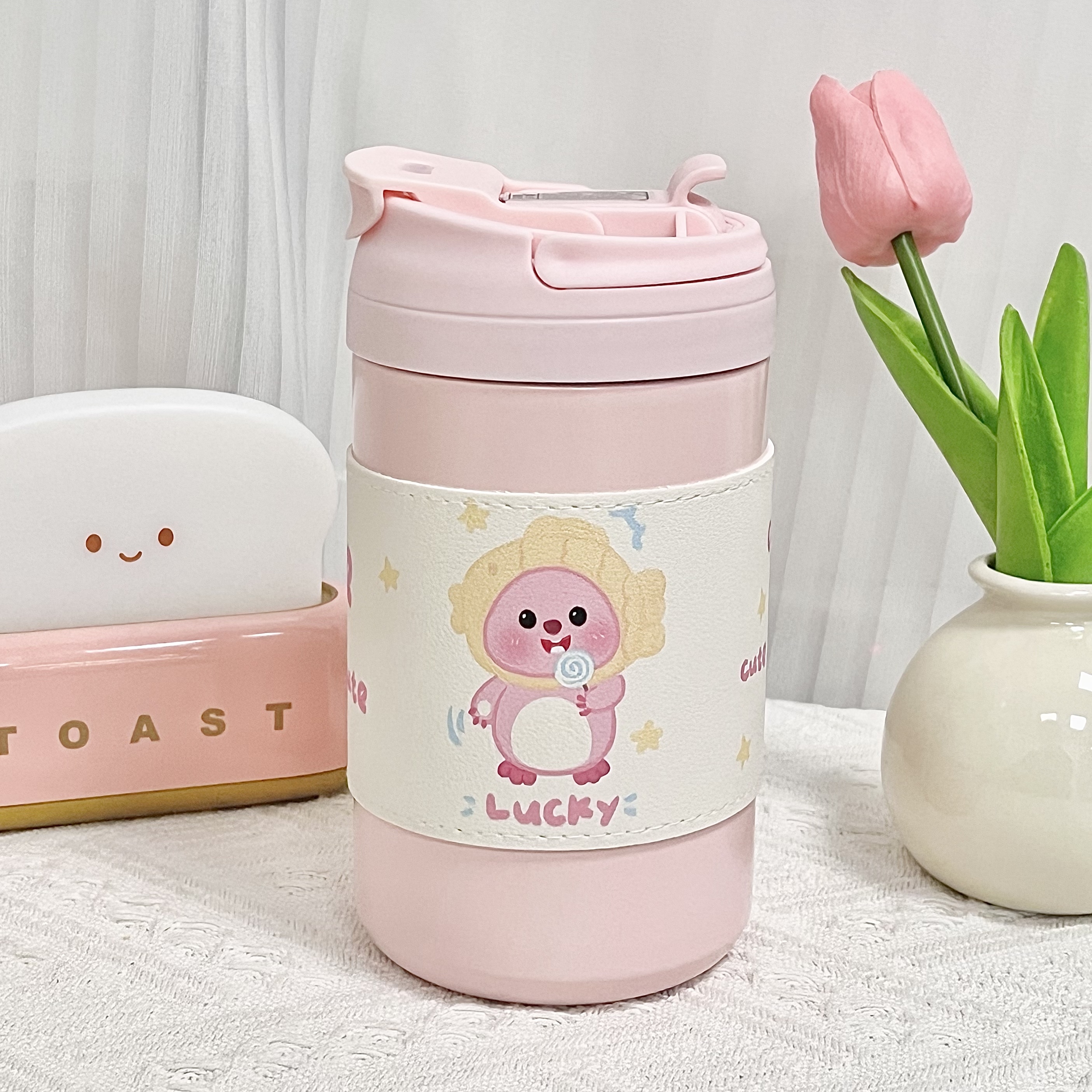 loopy水杯少女心海狸生日礼物小露比可爱杯子女生 露比保温杯自用单杯