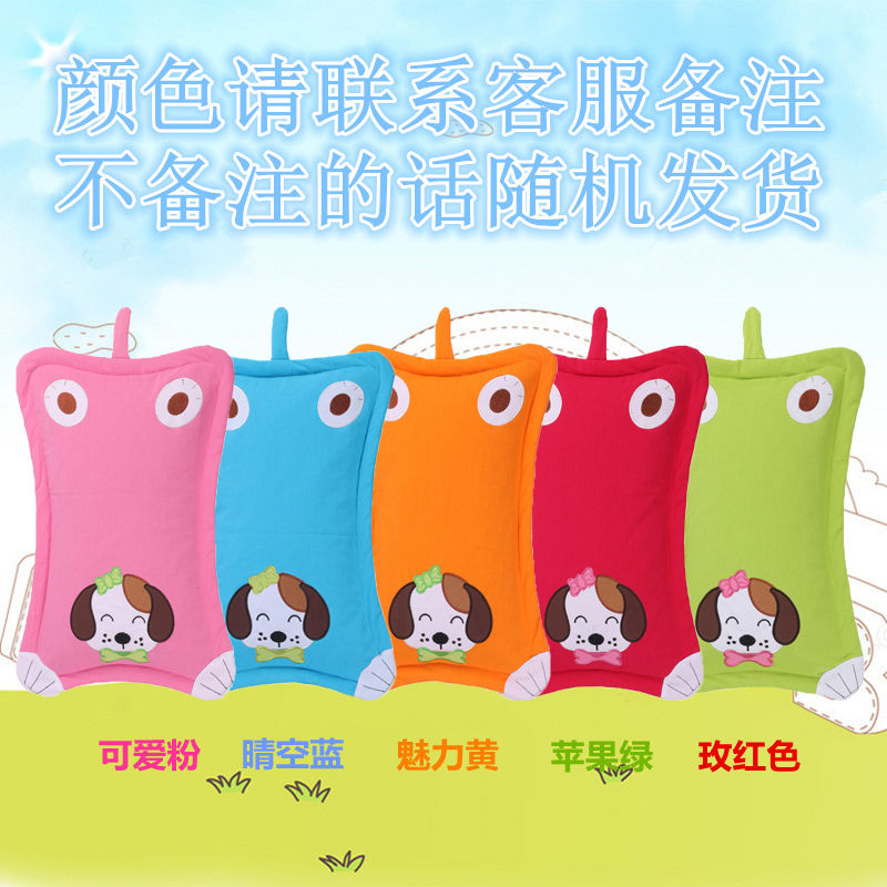 【q宝亲肤】儿童枕头秋冬宝宝卡通荞麦大号纯棉枕套小孩幼儿园婴儿