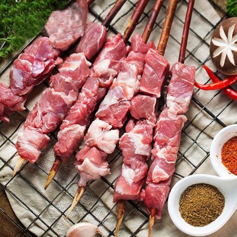 三疆牧羊 国产 新疆羊肉串 羔羊红柳后腿肉串60串 户外烧烤套餐 烧烤