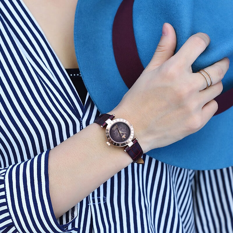 Vivienne Westwood西太后手表女士复古皮带女腕表女生日节日礼物圣诞礼物新年跨年 复古静谧紫 VV092BRBR 28mm