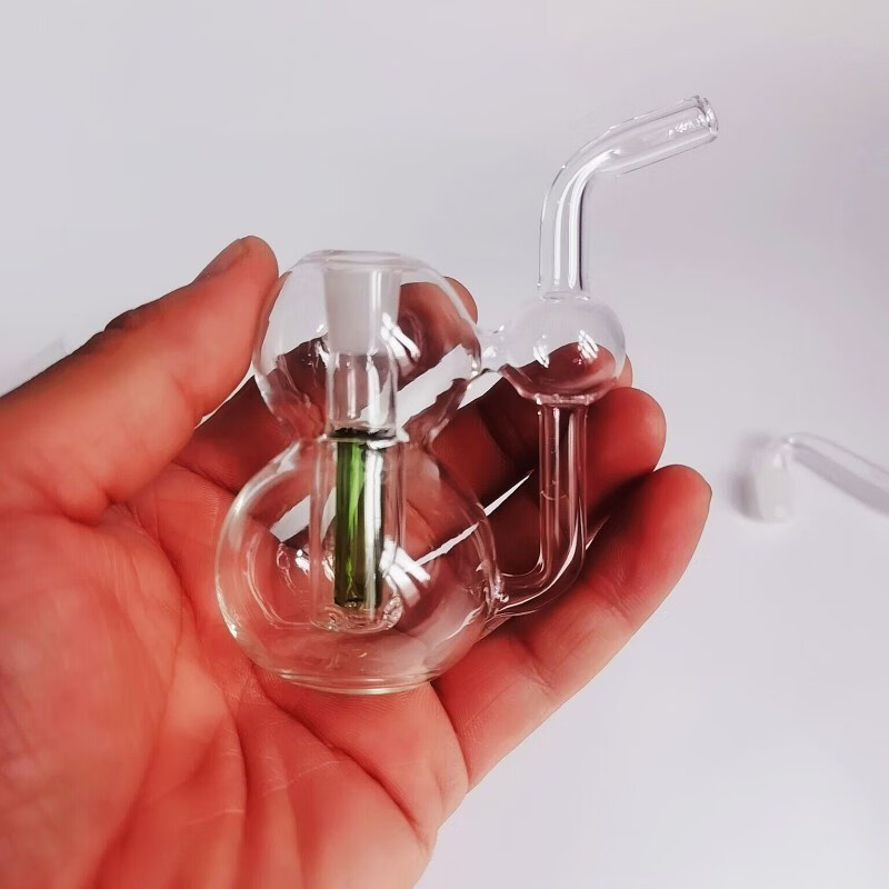 小葫芦双过滤侧吸口玻璃水烟壶水烟袋套装烟锅配件