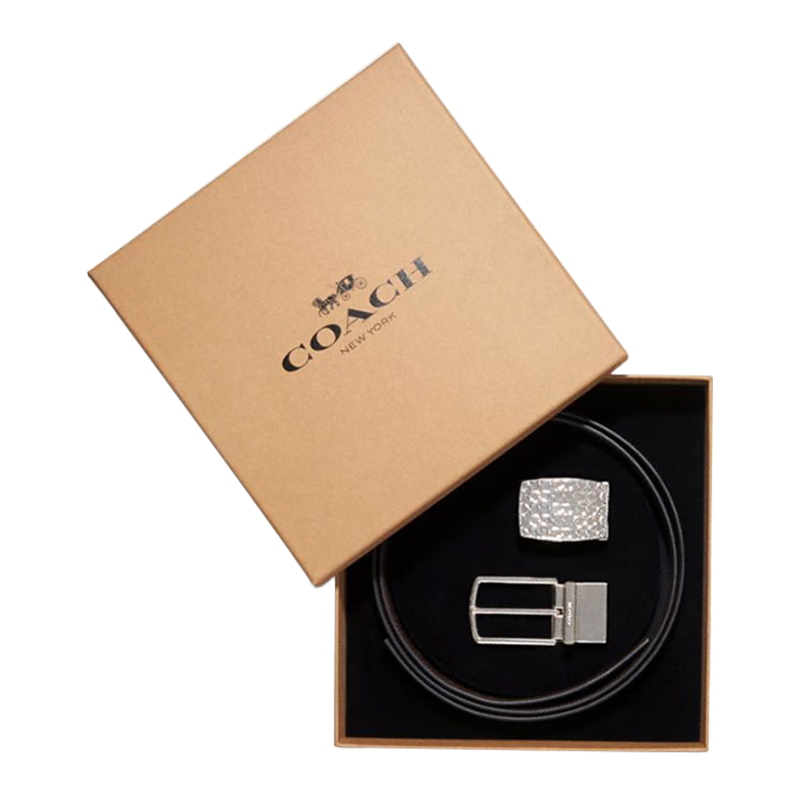 蔻驰COACH【直供】奢侈品男士礼盒款腰带黑色皮质F65186AQ0100017145924