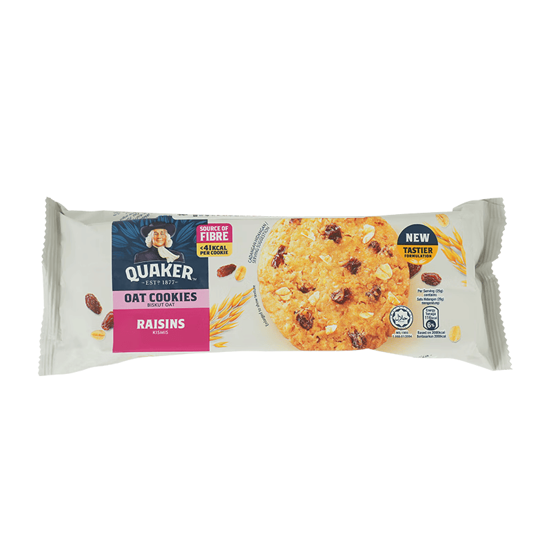 桂格（QUAKER）进口葡萄干燕麦曲奇饼干100g休闲零食粗粮饱腹代餐下午茶送礼