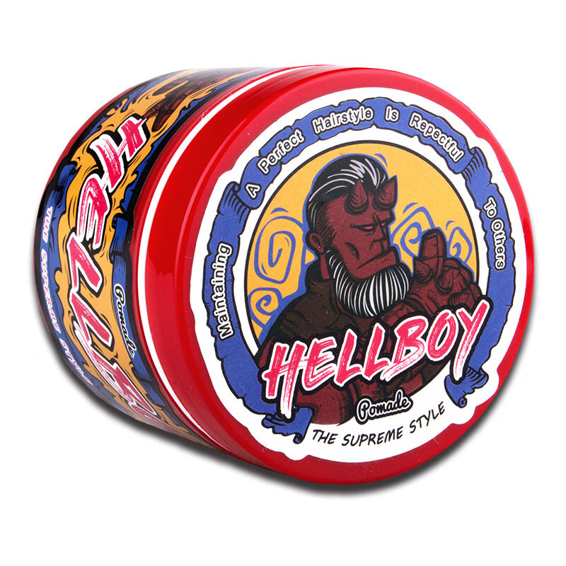HellBoy美国HELLBOY地狱男爵复古发油 发泥发蜡保湿定型背头油头批发 红色高油款