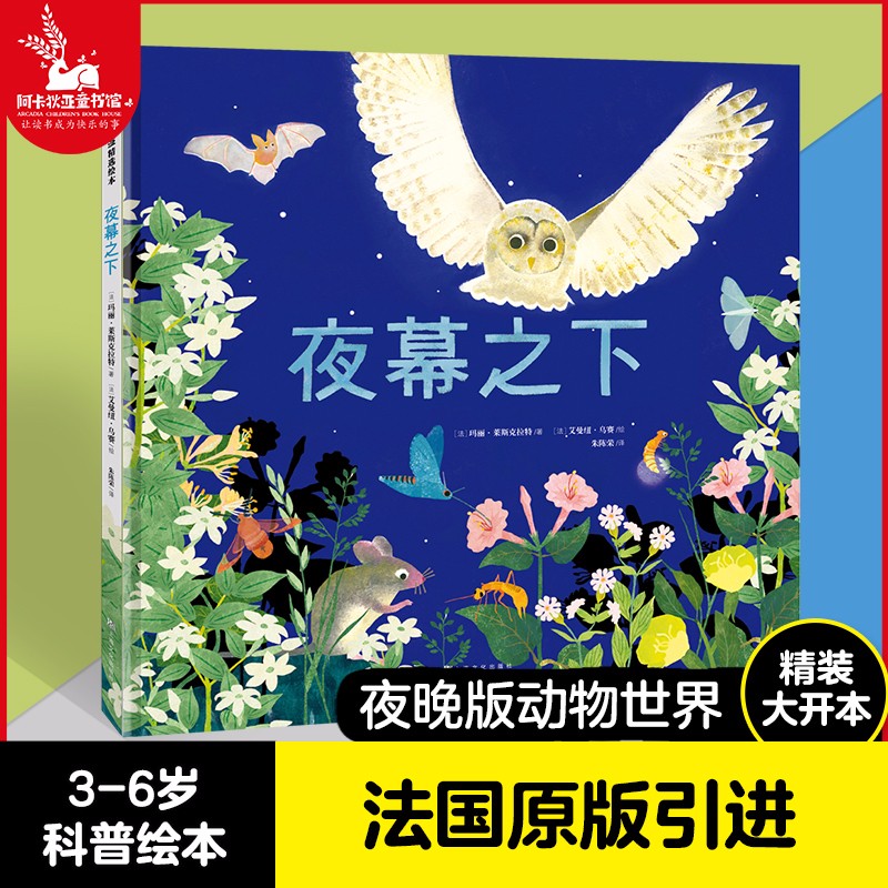 绘本故事书 少儿动物百科全书夜晚动物世界  2-3-6岁阿卡狄亚童书馆