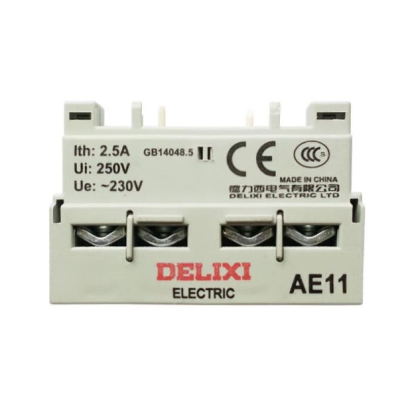 德力西电气（DELIXI ELECTRIC）电机断路器CDP6 专用辅助触头AE11  AN11  1常开1常闭 AE11 1NO+1NC 正装