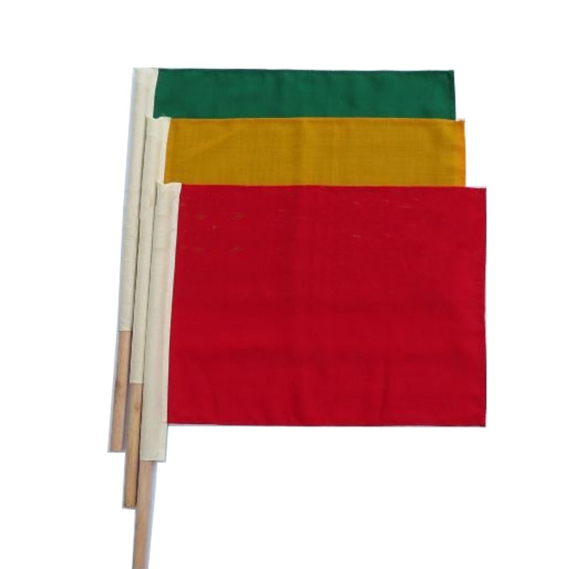 威陆 铁路信号旗红黄绿三色指挥调车安全防护专用信号旗手信号旗信号