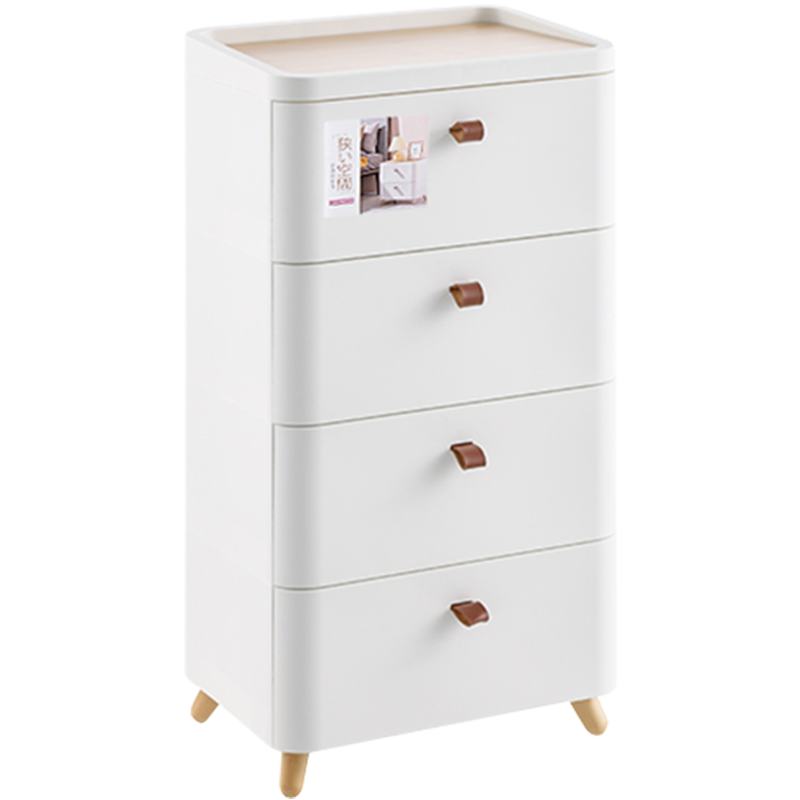 好尔收纳柜子抽屉式多层储物柜小型现代简约卧室五斗柜塑料日式床头柜置物柜大号四层