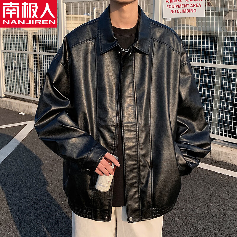 ���ڲ������ϼ��ˣ�Nanjiren��Ƥ���������＾�۷縴��puƤ���������¿������мп˷���ٴ����� ��ɫ XL