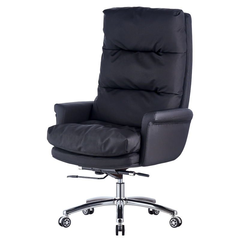 古雷诺斯 老板椅大班椅家用可躺商务升降办公室座椅子靠背书房舒适转椅 S229-01-黑(377)