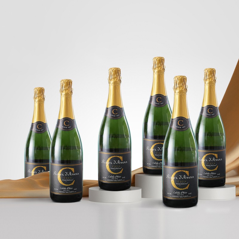 达颜西班牙原瓶进口金牌cava半干型高档白葡萄酒750ml*6