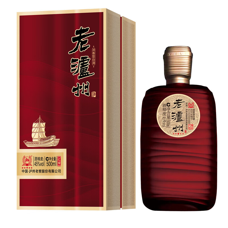 老泸州 老泸州红耀45度浓香型白酒礼盒500ml 45度 500ml 1瓶 45度
