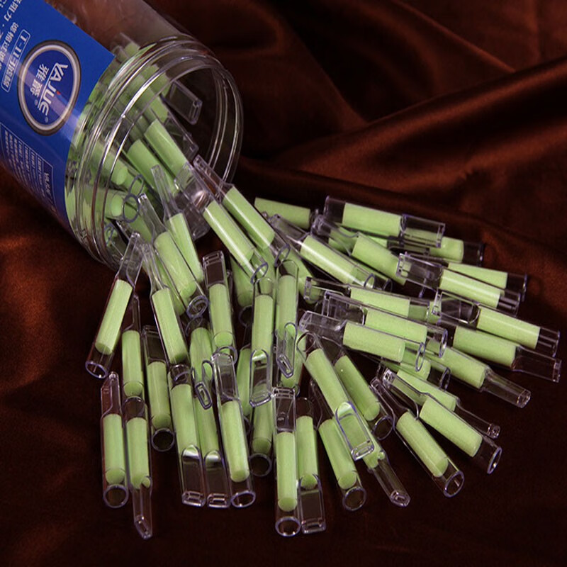 雅爵 粗烟过滤嘴净烟器一次性加长棉芯过滤烟嘴过滤器 80支绿棉1罐