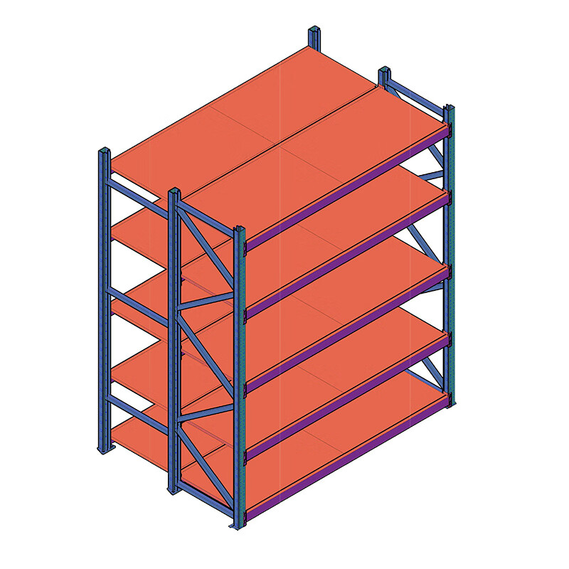 欧曼 三立柱货架定制 主架 l2000xd1200xh3200mm 五层层板 500kg/层