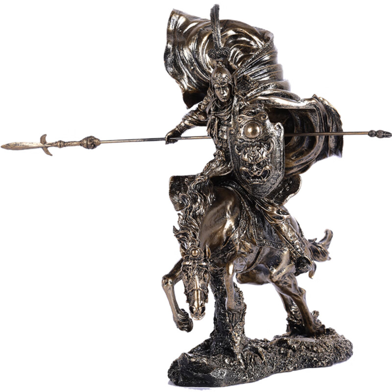 安言赵云赵子龙复古装饰品摆件酒柜客厅办公室工艺品铠甲武士勇士骑士