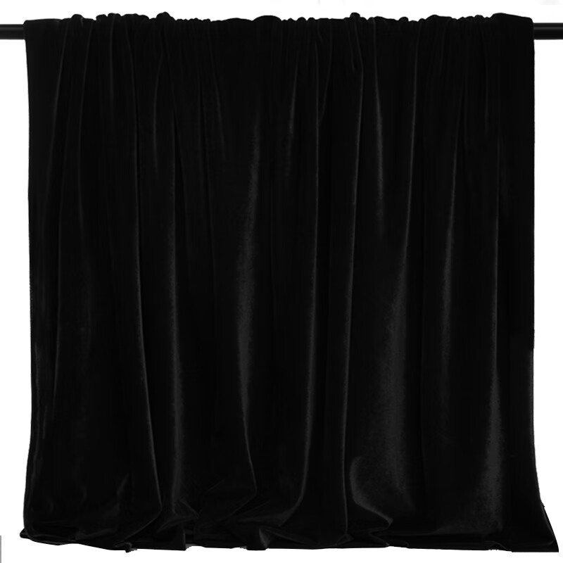 境珧绒布黑色金丝绒布料吸光摄影背景布桌布舞台装饰道具拍照直播抠像 1.6米*3米(一张布)
