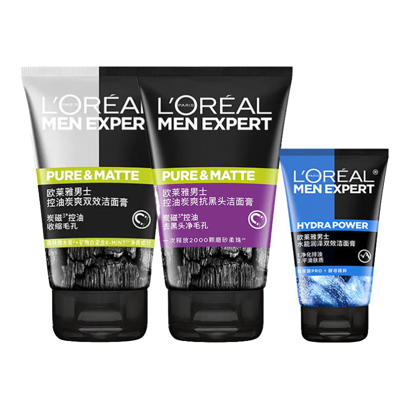 ���ڲ�����L'OREAL/ŷ���� ��ʿ ��������װ ̿ˬ˫Ч100ml+̿ˬ����ͷ100ml