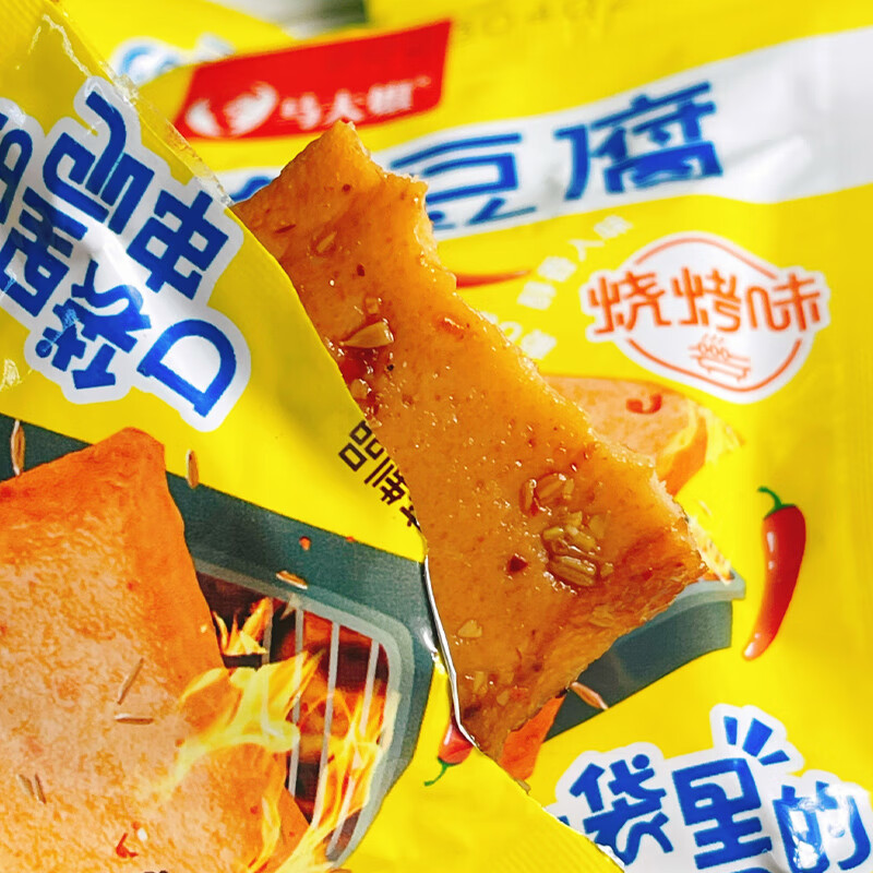 马大姐鱼豆腐解馋小零食休闲食品豆腐干 烧烤味 300g