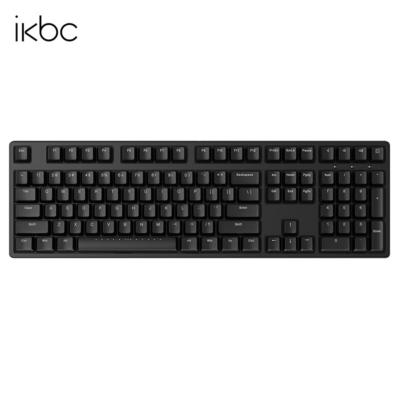ikbc 蓝牙键盘机械键盘无线键盘C87C104樱桃键盘办公键盘cherry轴樱桃机械键盘pbt键帽 W210有线+蓝牙5.0 108键 红轴