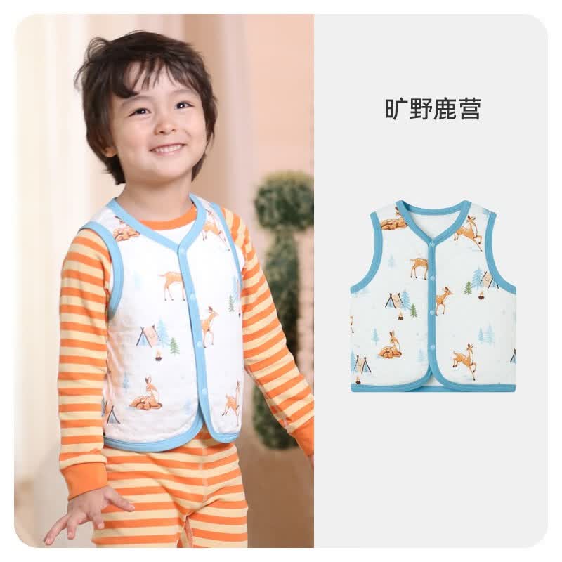 ibaby儿童马甲宝宝马甲秋冬空气层马甲内搭保暖 【空气层马甲】旷野鹿营 100码【参考身高90-100cm】高性价比高么？