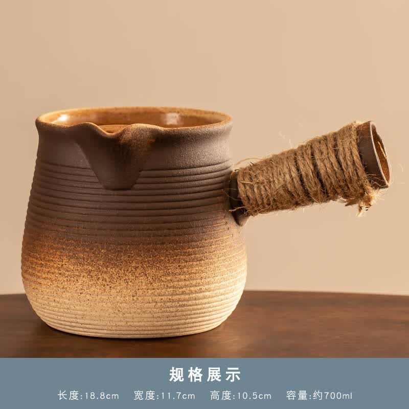 瓷牌茗茶具围炉煮茶炭炉家用室内烤茶套装罐罐奶煮茶壶户外烧烤炉煮茶器全套 渐变条纹《月颜》侧把壶干烧不坏怎么样,好用不?
