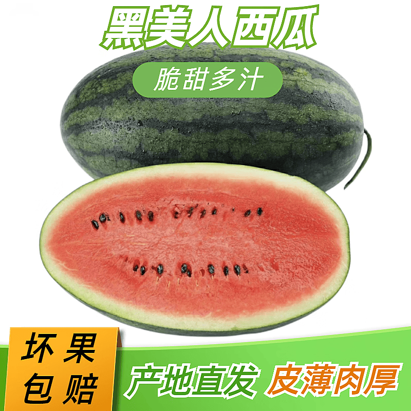 昕风尚广西黑美人西瓜当季新鲜孕妇水果现摘薄皮沙瓤甜瓜美都整箱送礼