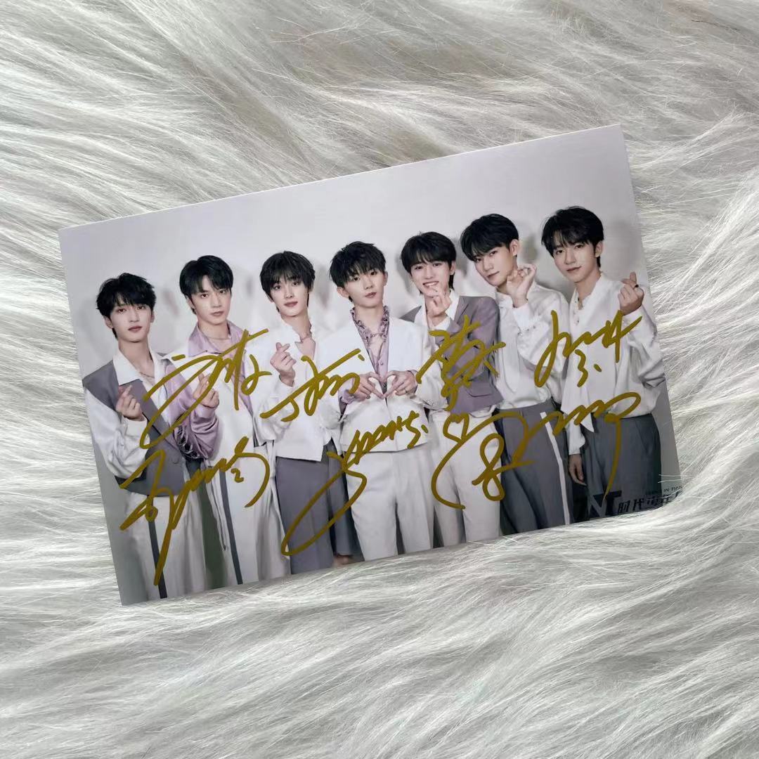 tnt签名照 时代少年团笔签名照片保真无印刷 刘耀文宋亚轩签名 源2