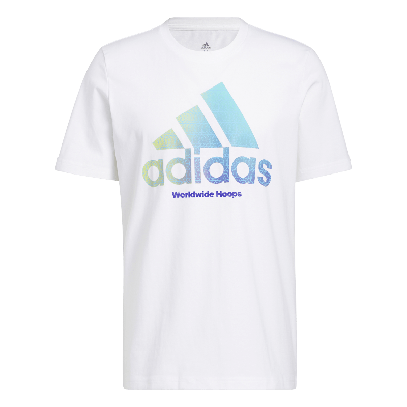 adidas 阿迪达斯 官方男装纯棉舒适篮球运动上衣圆领短袖T恤HC690 白 A/2XL