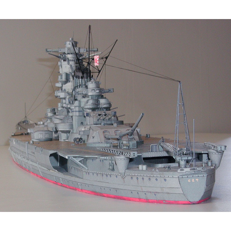 1:250 日本大和号战列舰 yamato 纸模型 手工diy 军事