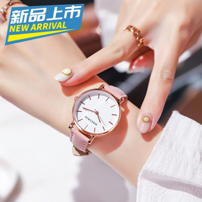 2021新品新款女士手表女中学生韩版时尚简约 小清新女孩ins风高中皮带