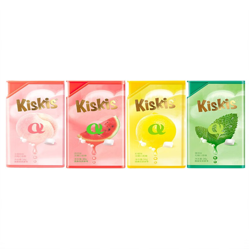 酷滋夹心口香糖接吻口气清新糖果 柠檬味34g*2盒