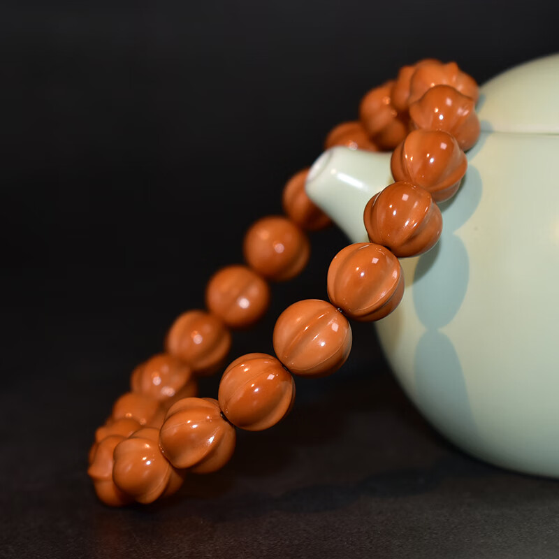 kerla猴头手串鲨鱼背小核桃雕刻文玩佛珠单圈鲨鱼鳍土豪手链孤品级