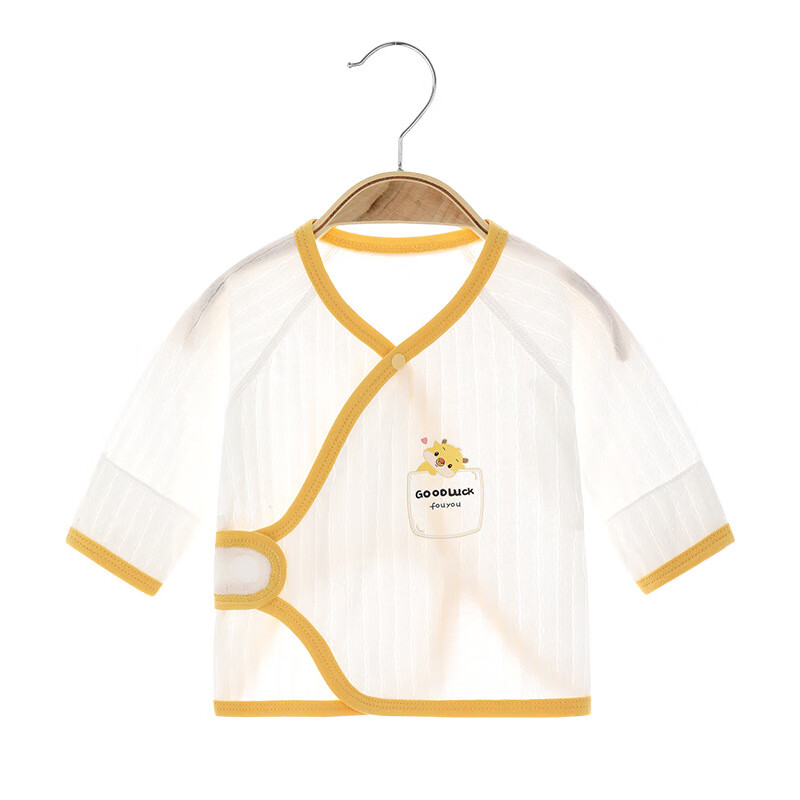 ttpmer新生婴儿夏款半背无骨棉薄款初生睡衣满月和尚服宝宝上衣空调