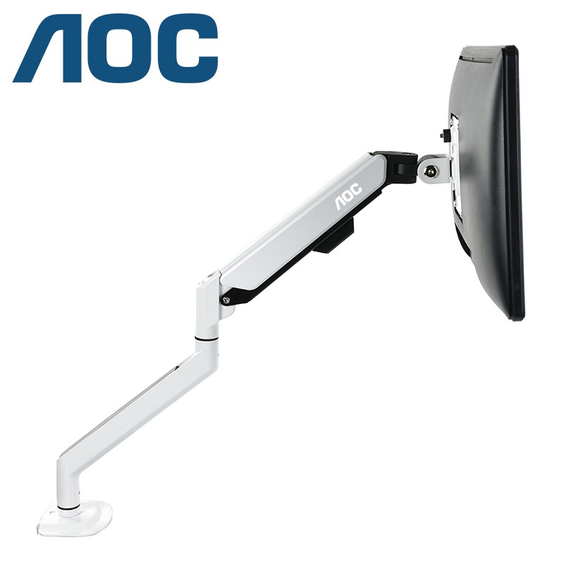 AOC 白色单屏(SWX01)显示器支架/自由悬停/桌面夹持/孔状安装/360°旋转