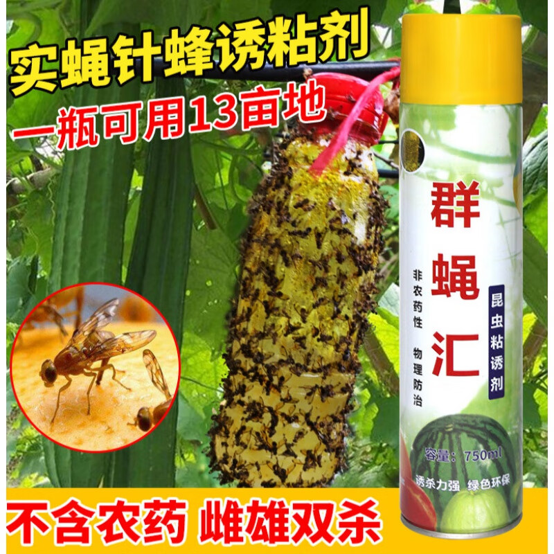 奔新农(benxinnong)瓜果实蝇诱粘剂昆虫果蝇药黄板双面粘虫板针蜂引诱