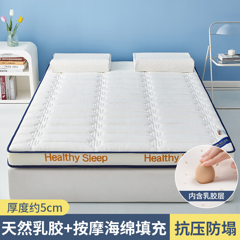 软垫家用卧室宿舍学生单人记忆棉榻榻米海绵垫子租房专用 心电感应-白