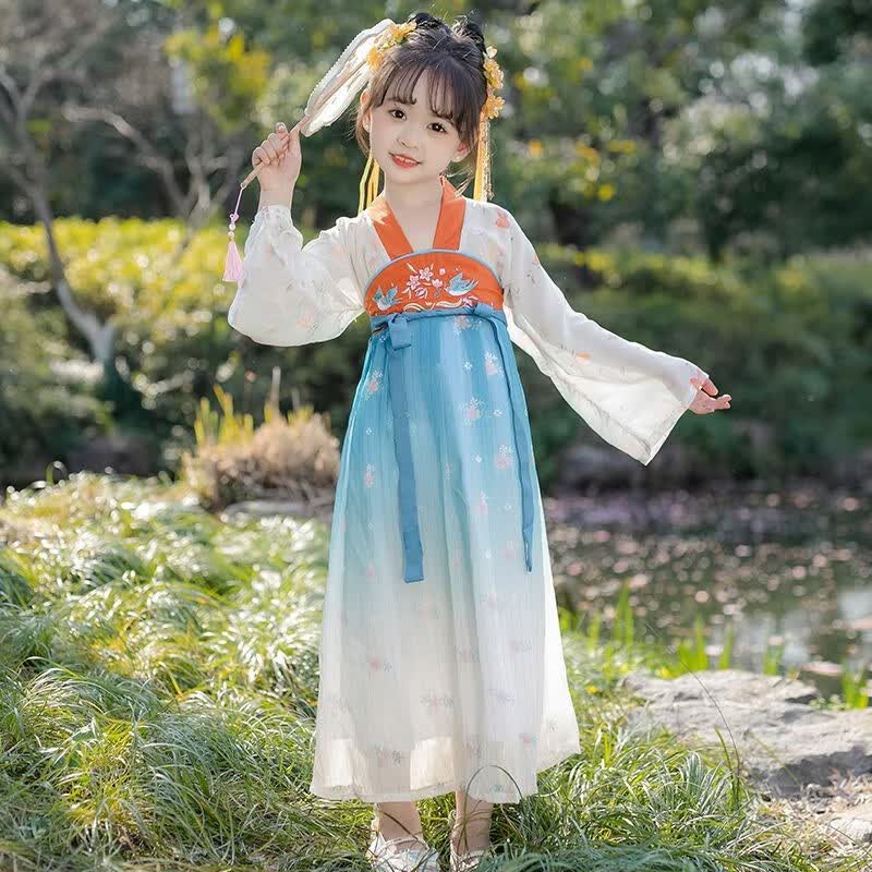 瑄妮薇儿童汉服仙女中国风古装女童民国小女孩旗袍唐装古筝礼服 双双燕蓝色款 120使用感如何?