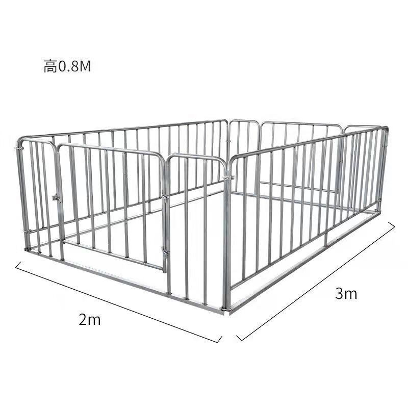 称猪地磅秤围栏一整套电子秤加厚移动地磅耐用可室外专用猪圈家用 1米*2米围栏