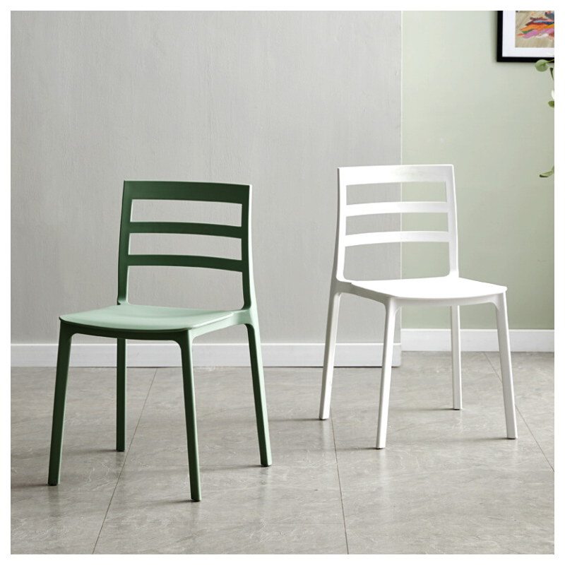 从野家具时尚彩色凳子客厅靠背椅餐桌凳加厚塑料椅子吃饭高凳小椅子 【加强款】黄色