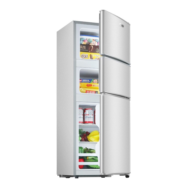 日普（RIPU）78升三门三温区中门软冷冻家用小型冰箱三开门电冰箱节能省电低音一级能效BCD-78A152D