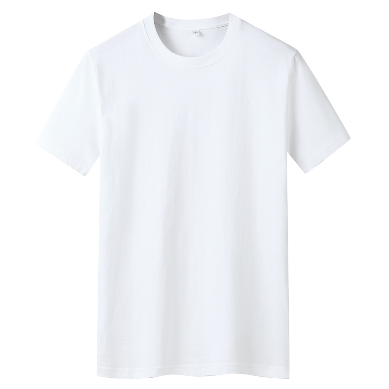 古泽鲨夏季潮流纯棉男士短袖t恤内搭修身衣服纯色体恤大码男装白色圆领 白色 XL120-135斤高性价比高么？