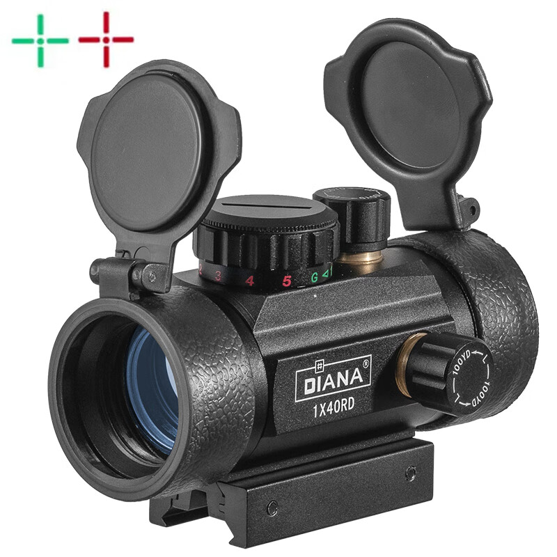 2倍高抗大视野内红点手调3x44瞄准器寻鸟镜 diana 1×40 十字